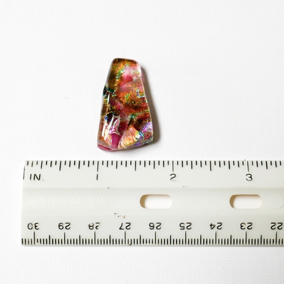 New - Handmade Dichroic Glass cabochon that you can use to make your own jewelry - Picture 1 of 3